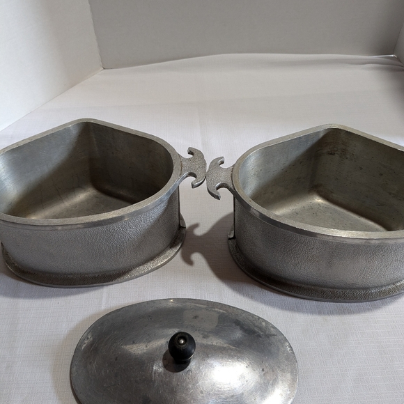 VTG Guardian Service Economy Trio Triangle Alunimum 2 Pots and 1 Lid Wood Handle - Picture 4 of 15